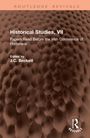 "Historical Studies, VII. Papers Read Before the Irish Conference of Historians. Edited by J.C. Beckett. Hintergrund: abstrakte Textur."