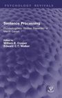 Text: "Sentence Processing", "Psycholinguistic Studies Presented to Merrill Garrett", "Edited by William E. Cooper, Edward C.T. Walker". Im Hintergrund unscharfe, blasenartige Struktur. Unten rechts ein Logo mit Psi-Symbol.
