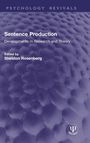 "Sentence Production: Developments in Research and Theory." Herausgegeben von Sheldon Rosenberg. Lila Texturhintergrund.