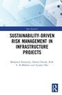 Text "Sustainability-Driven Risk Management in Infrastructure Projects" von Mohamed Elshkidy und anderen, blaues Logo rechts.