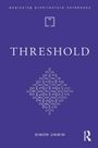 "THRESHOLD" in der Mitte, "analysing architecture notebooks" oben. Muster im Zentrum. Name des Autors: Simon Unwin.