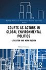 "Courts as Actors in Global Environmental Politics: Litigation and Norm Fusion" von Defne Gönenç. Grafik stilisierte Gebäude.
