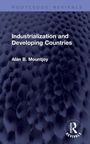 „Industrialization and Developing Countries" von Alan B. Mountjoy. Blau-schwarz strukturiertes Muster, Logo unten rechts.