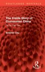 „The Inside Story of Communist China“, „Ta Ta, Tan Tan“, „Valentin Chu“. Hintergrund in rot mit wabenartiger Struktur.