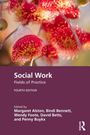 „Social Work: Fields of Practice, Fourth Edition“ von Margaret Alston u.a., blühende rote Blumen im Hintergrund.