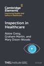 Titel: "Inspection in Healthcare". Autoren: Abbie Greig, Graham Martin, Mary Dixon-Woods. Illustration eines Auges.