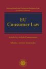 "EU Consumer Law" in großen, gelben Buchstaben auf dunkelblauem Hintergrund, mit rotem Rand und Autoreninfo.