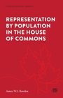 "REPRESENTATION BY POPULATION IN THE HOUSE OF COMMONS"; rote Hintergrundfarbe, stilisierte Ahornblätter, Autor: James W.J. Bowden.