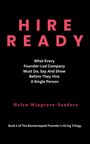 „HIRE READY“ in rosa Schrift, gefolgt von einem Untertitel über Unternehmensführung und Autorinformationen.