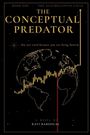 Buchcover mit Titel "The Conceptual Predator", Diagramm einer Weltkarte und Aktienkurve, Pfeil nach oben, dekorative Sterne.