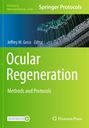 Springer Protocols; Ocular Regeneration. Grüne und blaue Farbgestaltung; abstraktes biologisches Muster oben rechts.