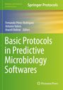 "Basic Protocols in Predictive Microbiology Softwares" auf grünem Hintergrund. Oben: Autoren und Herausgeber. Unten: Humana Press Logo.
