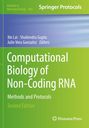 „Computational Biology of Non-Coding RNA: Methods and Protocols“, grün-blaues Buchcover, Autoren und Herausgeber genannt.