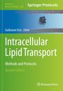 "Intracellular Lipid Transport: Methods and Protocols, Second Edition." Grüner Hintergrund, mittig ein molekulares Diagramm.