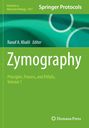 "Zymography" auf grünem Hintergrund, Raouf A. Khalil als Herausgeber erwähnt, Springer Protocols, Humana Press-Logo.