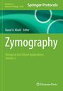 „Zymography, Biological and Clinical Applications, Volume 2“, grüner Hintergrund, stilisierte Kreise, Humana Press Logo.
