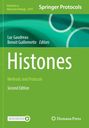 Springer Protocols, "Histones," Second Edition. Editors: Luc Gaudreau, Benoit Guillemette. Grünes Cover mit Kreismuster.