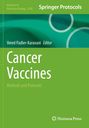 Grünes Buchcover mit Text: "Cancer Vaccines: Methods and Protocols". Herausgeber: Vered Padler-Karavani. Oben: Springer Protocols. Unten: Humana Press Logo.