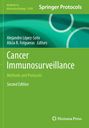 „Cancer Immunosurveillance“ steht groß in der Mitte, buntes, grünes, wissenschaftliches Buchcover.
