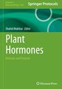 „Springer Protocols“, „Plant Hormones“, „Shahid Mukhtar Editor“. Grüner Hintergrund mit kreisförmigen Mustern.