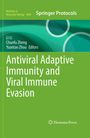 Springer Protocols, Antiviral Adaptive Immunity and Viral Immune Evasion. Grün mit Kreismuster, Humana Press-Logo.