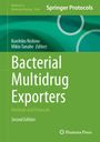 Titel: "Bacterial Multidrug Exporters". Autoren: Kunihiko Nishino, Mikio Tanabe. Grün-blaues Design mit Kreis-Motiven.