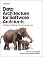 Text: "Data Architecture for Software Architects: A Guide to Building Data-Driven Systems." Illustration: Drei Elefanten.