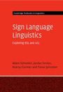 "Sign Language Linguistics: Exploring BSL and ASL" von Adam Schembri et al., rotes Buchcover.