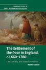Naomi Tadmor: The Settlement of the Poor in England, c.1660-1780, Buch