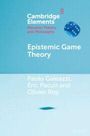 "Cambridge Elements: Decision Theory and Philosophy. Epistemic Game Theory. Autoren: Paolo Galeazzi, Eric Pacuit, Olivier Roy. Ein blauer Würfel schwebt auf blauem Hintergrund."