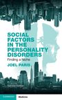 „SOCIAL FACTORS IN THE PERSONALITY DISORDERS“ steht groß in Türkis. Darunter Stadtansichten, oben auf dem Kopf.