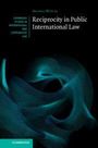 „Reciprocity in Public International Law“ von Andreas Müller, mit einem dynamischen, blauen, geschwungenen Muster.
