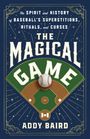 "The Magical Game": Eine Baseball-Illustration mit Spielfeld und Ball, umgeben von Sternenmotiven und dekorativen Elementen.