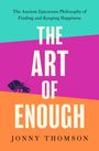 "The Art of Enough" von Jonny Thomson. Farben: Türkis, Pink, Orange. Ameisen-Illustration links unten.