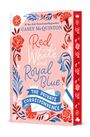 „Red White and Royal Blue: The Private Correspondence“ von Casey McQuiston. Rosafarbenes Cover mit Blumenmustern.