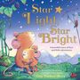 "Star Light, Star Bright" in goldener Schrift darüber, Mäuse umarmen sich unter Sternenhimmel, umgeben von Pflanzen.