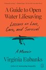 "A Guide to Open Water Lifesaving: Lessons on Love, Care, and Survival." Illustration: Person unter einem Boot im Wasser.