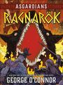 "ASGARDIANS: RAGNARÖK" in kräftigen Farben, zeigt Krieger, kämpfend gegen ein riesiges, feuerspeiendes Wolfsgesicht.