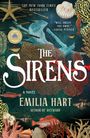 "The New York Times Bestseller", "Will sweep you away" - Sarah Penner. "The Sirens", ein Roman von Emilia Hart. Aquarell-Illustration mit Meeresmotiven.