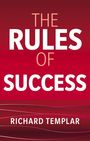 „THE RULES OF SUCCESS“ und „RICHARD TEMPLAR“. Roter Hintergrund mit stilisierten, geschwungenen Linien.