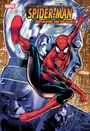 „The Spectacular Spider-Man: Brand New Day“ in gelber und oranger Schrift. Spider-Man schwingt dynamisch im Vordergrund.