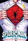 "SPIDER-MAN BY CHIP ZDARSKY" steht groß in der Mitte. Ein Mann öffnet ein Hemd, darunter der rote Spider-Man-Anzug.