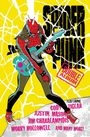 Text: „SPIDER-PUNK“, „DOUBLE ALBUM“. Illustration: Spider-Punk mit Gitarre auf gelbem Hintergrund mit Rissen.