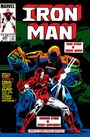 Titel: "IRON MAN". Texthinweise: "Tony Stark is Iron Man!", "Obadiah Stane is Iron Monger!". Illustration: Zwei Kämpfer in Rüstungen.