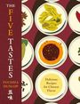 Text: "The Five Tastes", "Fuchsia Dunlop", "Delicious Recipes for Chinese Flavor". Teller mit Zutaten-Illustrationen.