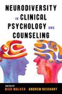 "NEURODIVERSITY IN CLINICAL PSYCHOLOGY AND COUNSELING" in fetten Buchstaben. Zwei bunte Profile, rot und blau.