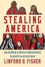 STEALING AMERICA. The Hidden Story of Indigenous Slavery in US History. Linford D. Fisher. Illustration von Personen in roten Roben.