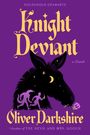 "Knight Deviant", ein Roman von Oliver Darkshire. Silhouette eines Pferdes mit Mondsichel auf lila Hintergrund.