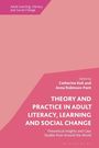 Buchtitel: "THEORY AND PRACTICE IN ADULT LITERACY, LEARNING AND SOCIAL CHANGE". Rosa Hintergrund.