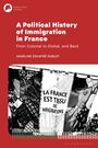 „A Political History of Immigration in France“, Textilien und ein Schild mit „La France est tissu de migrations“, Logo oben links.